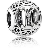 Charm Pandora Donna Alfabeto Vintage in Argento Zirconia 791853CZ - 791853CZ